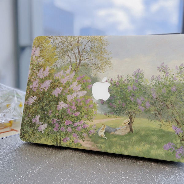 Oil painting Garden Hard Case MacBook Pro 13/12/14/16 Case MacBook Air 11/13 2021 2022 Ret 13 2019 Pro 15 Laptop Protective Cover