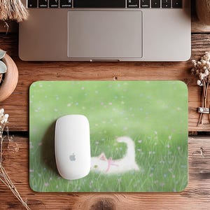Süße Katze Stil Mauspad, Büro-Mauspad, Laptop Mauspad, Macbook Mauspad, Macbook Pro 16/14 Mauspad, Gummi-Mauspad