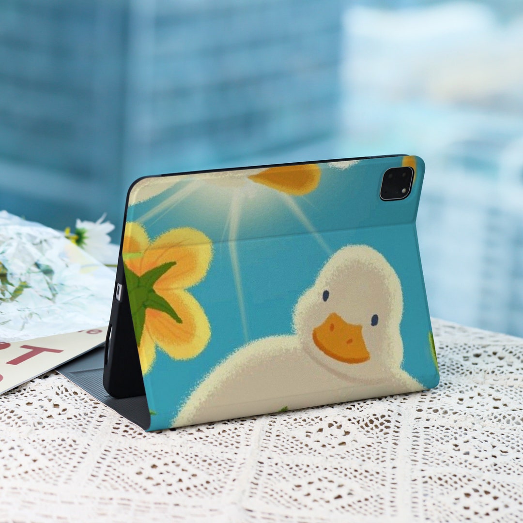 Cute White Ducks iPad Case Cover for 2021 iPad Air 5 3 4 Case iPad Pro