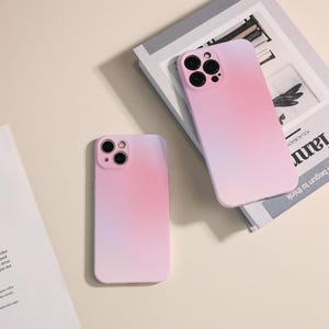 Dégradé rose, coque pour iPhone, objectif tout compris, coque pour iPhone 14 Pro Max, iPhone 15, coque pour iPhone 11/12, iPhone XR XS Case