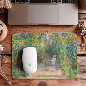 Kleiner Junge im Garten Mauspad, Büro-Mauspad, Laptop Mauspad, Macbook Mauspad, Macbook Pro 16/14 Mauspad, Gummi-Mauspad