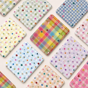 Colorful Plaid Stars Kindle Case Kindle Paperwhite Case Kindle 12th 11 10 Case Paperwhite 1/2/3/4/5 Kindle Paperwhite Cover Kobo Clara