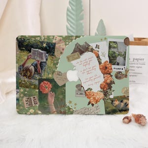 Grönt lapptäcksmönster MacBook-skal, MacBook Pro 13 14 16-skal, MacBook Air 15 13 2024 2025/ Pro 14 Pro 16 2024 Laptopfodral bild 5