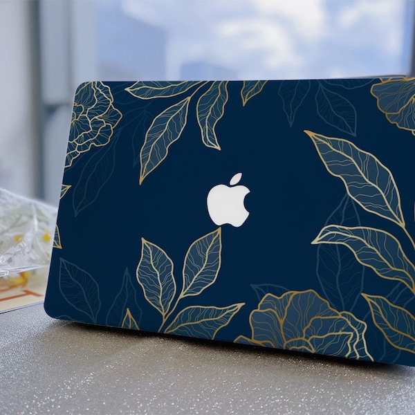 Blue Plant Leaf MacBook Hard Case MacBook Pro 13 14 16 Case MacBook Air 15 11 13 2018-2023  12 Pro Ret 13 2019 Pro 15 13 Laptop Cover