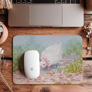 Ente im Ölmalerei Stil Mauspad, Büro Mauspad, Laptop Mauspad, Macbook Mauspad, Macbook Pro 16/14 Mauspad, Gummi Mauspad