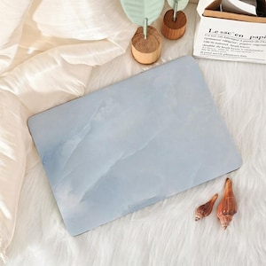 Blauer Marmor MacBook Hülle, MacBook Pro 13 14 16 Hülle, 2026 Neo 13 MacBook Air 15 13 Pro 14 Pro 16 M5 M4 2026 Laptop Hülle, Harte Laptophülle