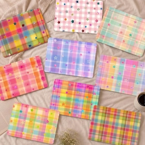 Colorful Plaid Stars  Pattern MacBook Case for MacBook Air 13 15 M1 M2 M3, 2026 MacBook Pro 14 16 Inch, Hard Laptop Cover