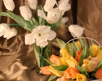 Tulips- Project Guide Template For Making Coffee Filter Flowers