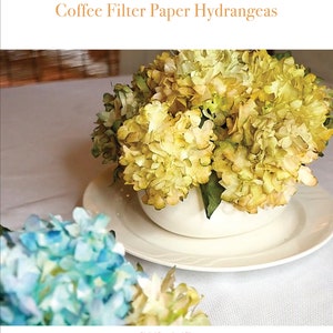Hydrangea - Project Guide Template For Making Coffee Filter Flowers