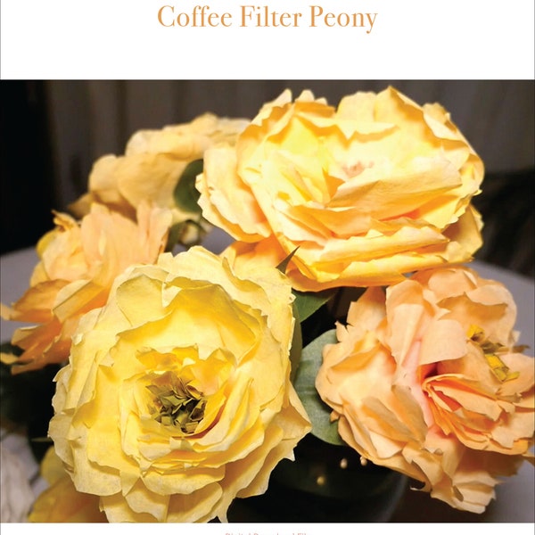 Peony - Project Guide Template For Making Coffee Filter Flowers