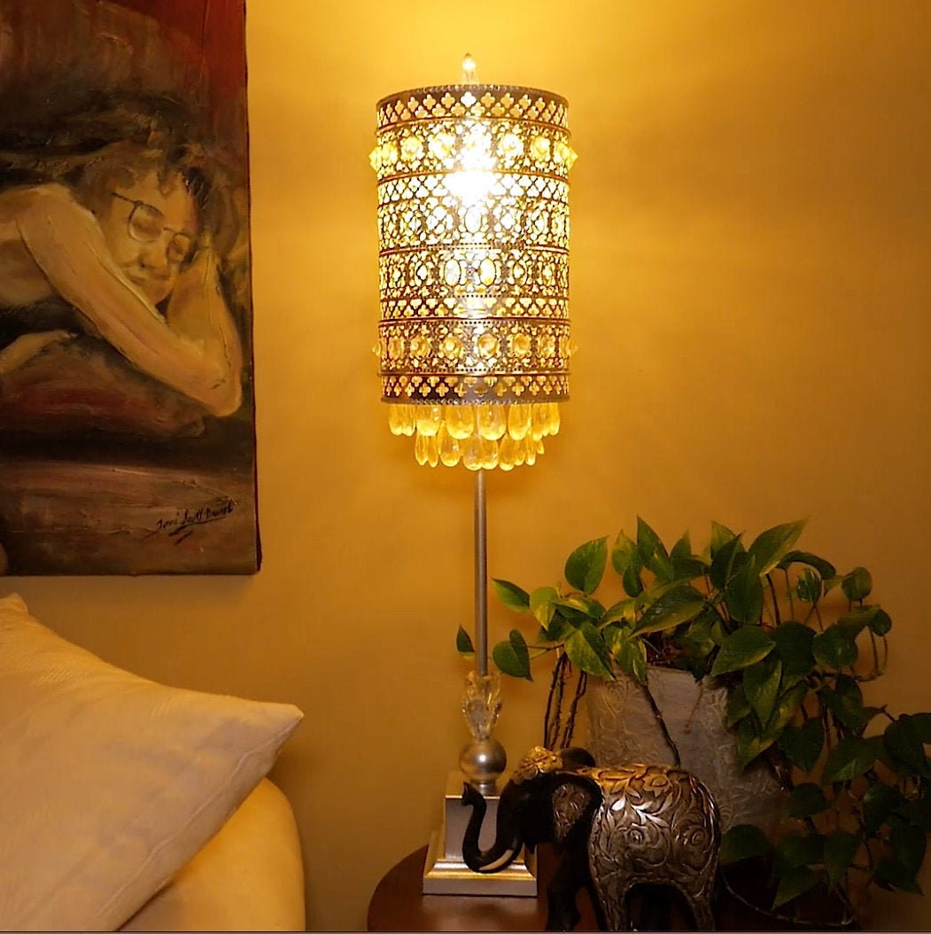 Project Guide for Making Bohemian Crystal Table Lamp Shade Etsy