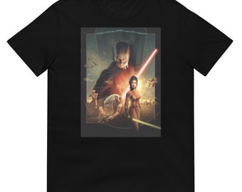 Koszulka Star Wars KOTOR | Koszulka Knights of the Old Republic | Revan Malak Bastila | Koszulka Gaming Gamer Koszulka Pop Culture z krótkim rękawem unisex