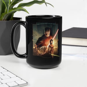 Star Wars KOTOR Mug | Knights of the Old Republic Mug | Revan Malak Bastila | Gaming Gamer Mug Pop Culture Black Mug | 11oz / 15oz - US Only