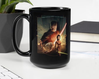 Star Wars KOTOR Mug / Knights of the Old Republic Mug / Revan Malak Bastila / Gaming Gamer Mug Pop Culture Black Mug / 11oz / 15oz - Solo Stati Uniti
