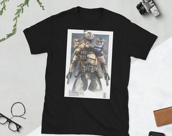 Maglietta unisex a maniche corte con il Capitano Rex di Star Wars, Clone Troopers, Repubblica Galattica, spedizione gratuita.