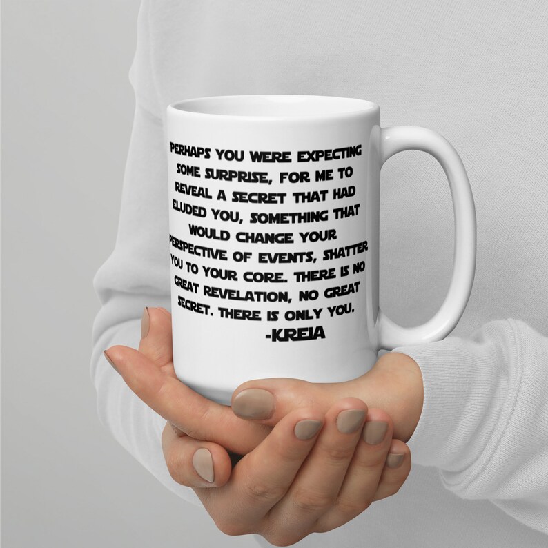 Star Wars Kreia Darth Traya Quote Mug KOTOR Knights of the Old Republic Sith Lord Video Game Mug Dark Side Tall 15 oz Mug