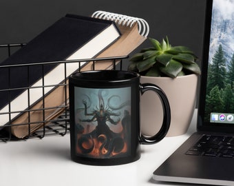 Lovecraftian Weird Gothic Horror Sci Fi Nyarlathotep Crawling Chaos Art Graphic Black 11oz Mug - Free Ship Cthulhu Fans