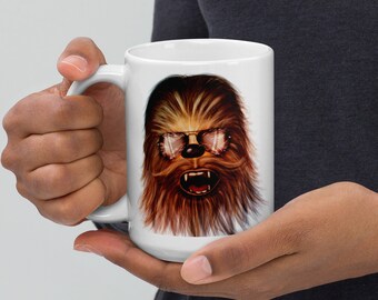 divertente star wars chewbacca wookie chewie in occhiali da sole art tazza - alta 15 oz tazza - Spedizione gratuita