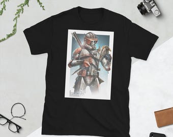 Maglietta unisex a maniche corte Star Wars Commander Cody Clone Wars Trooper Repubblica Galattica Spedizione gratuita