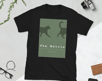 The Matrix Movie Poster T-Shirt Deja Vu Cat Short-Sleeve Unisex T-Shirt Keanu Reeves Neo Morpheus Sci Fi Shirt Free Shipping Assorted Colors