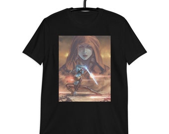 Aayla Secura Star Wars Chemise | Jedi Clone Wars Graphic Shirt | Culture populaire | C’est un excellent cadeau! | T-shirt unisexe à manches courtes Livraison gratuite