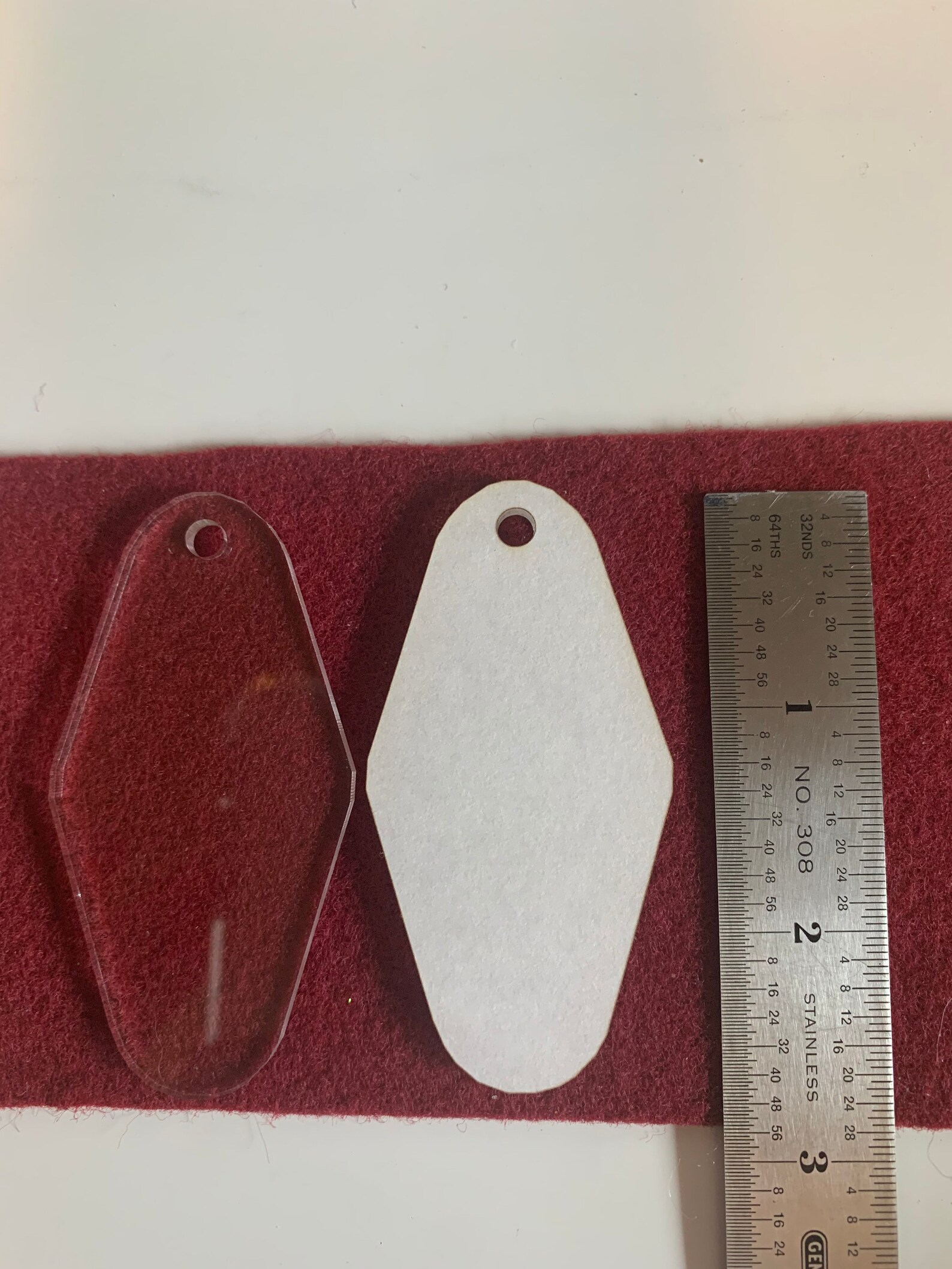 Motel keychain shaped acrylic blanks DIY blanks Etsy