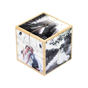 Photo cube first year anniversary gifts for him, 2 year anniversary gifts for boyfriend, 10 year anniversary gifts for men 5 image 4