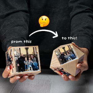 Fotokubus - jubileumcadeaus voor vriend, vriendin, echtgenoot, vrouw, ouders, éénjarig jubileum, 1-jarig jubileum