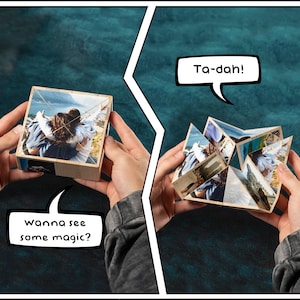 Photo gift - mothers day gift boyfriend girlfriend wife husband daughter son brother sister photo cube friend Christmas ornaments decoration