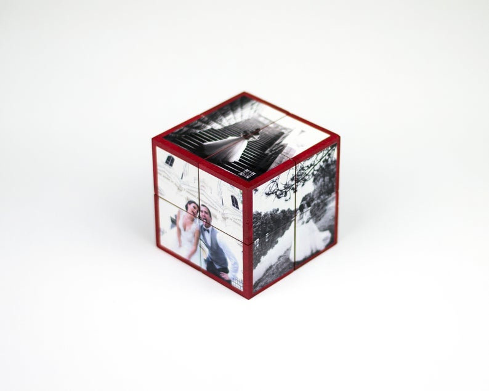 Wooden photo cube Folding cube personalized wood gift Etsy