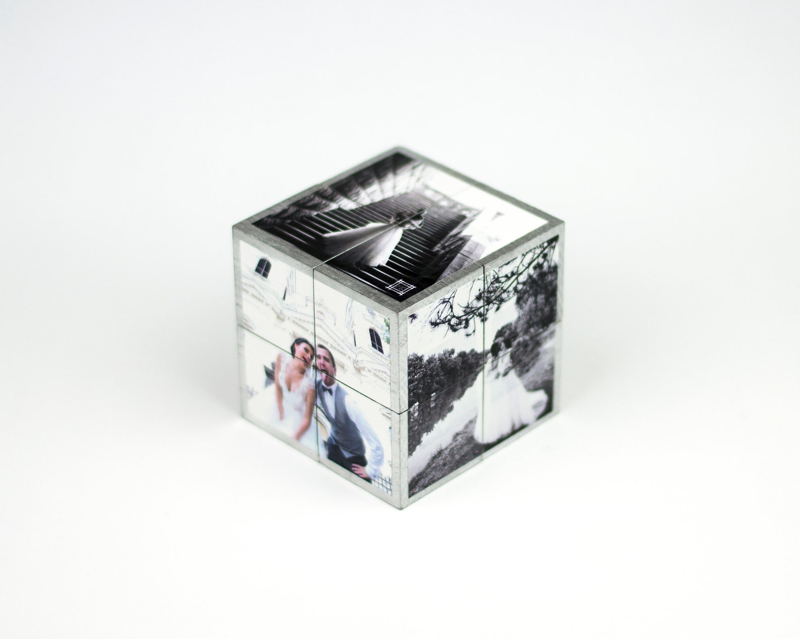 Wooden photo cube Folding cube personalized wood gift Etsy
