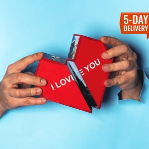 Foto hart kubus - black friday valentijnsdag cadeau verjaardag verjaardag gepersonaliseerd foto cadeau cadeau haar hem bruiloft familie magie 1 jaar 5