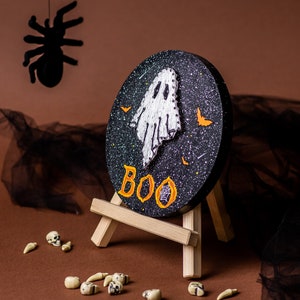 Halloween string art déco cadeau décoration citrouille fantôme png mug couronne pull ras du cou collier tissu image 10