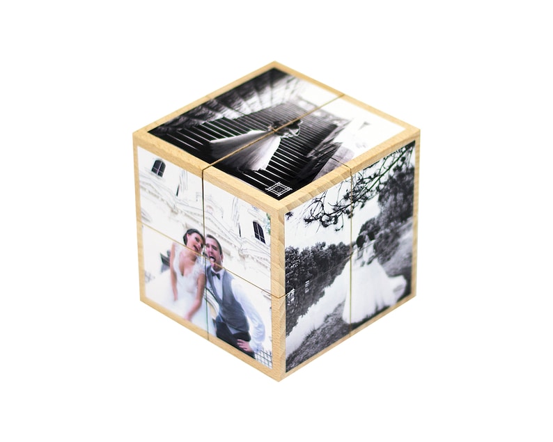Benutzerdefinierte Fotowürfel, kreative Muttertagsgeschenke, aus Holz und personalisiert, Geschenk für ihn sie Bild 4