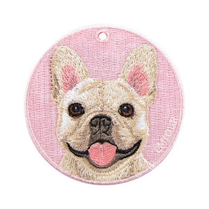 French bulldog keychain embroidered dog gifts image 5