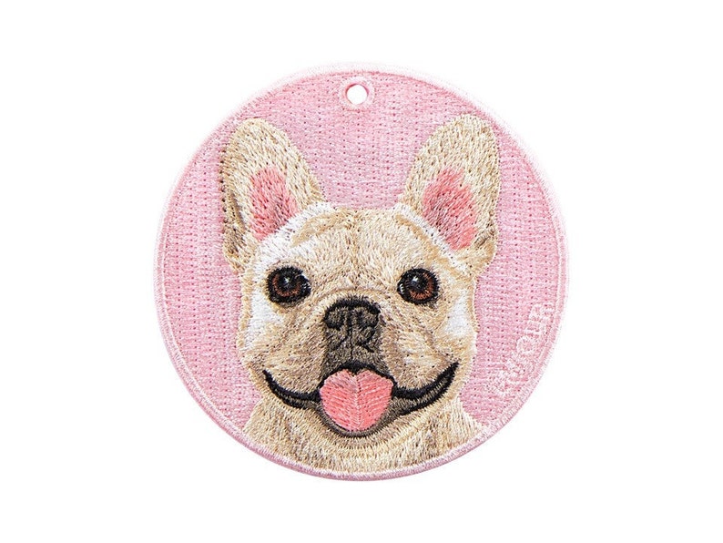 French bulldog keychain embroidered dog gifts image 5