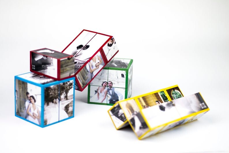 Personalisiert Infinity Cube - Fotowürfel Mit Bis Zu 11 Bildern Für Einzigartige Geschenke