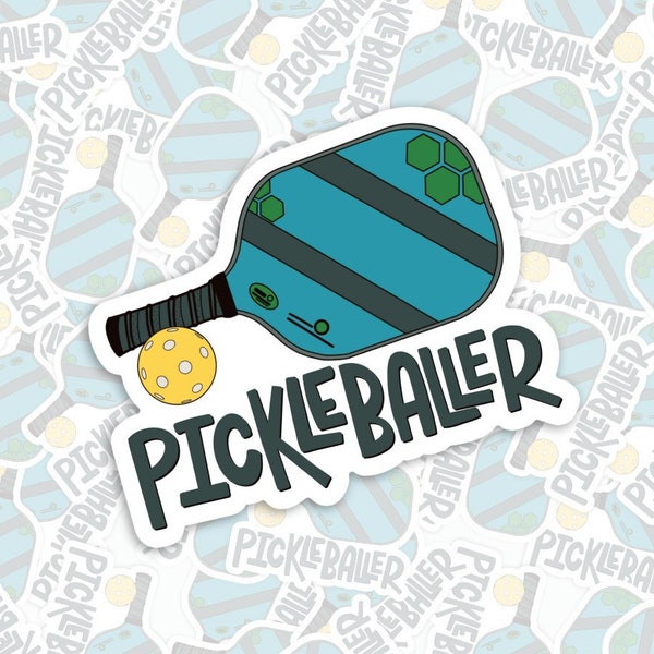 Pickleball Sticker, Pickleball Vinyl Sticker, Laptop Sticker, Hydroflask Stanley Waterbottle Sticker, Pickleball Gift Vinyl Decal