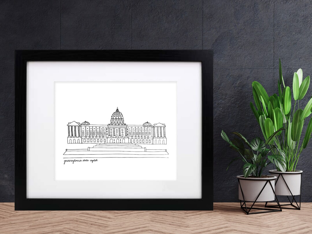 Pennsylvania Capitol Building Print, Pennsylvania Wall Art, Harrisburg PA Home Decor - Etsy