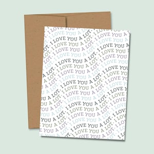 I Love You A Lot Card, Anniversary Card, I Love You Greeting Card for Wife Card for Husband, Valentine&#39;s Day Card