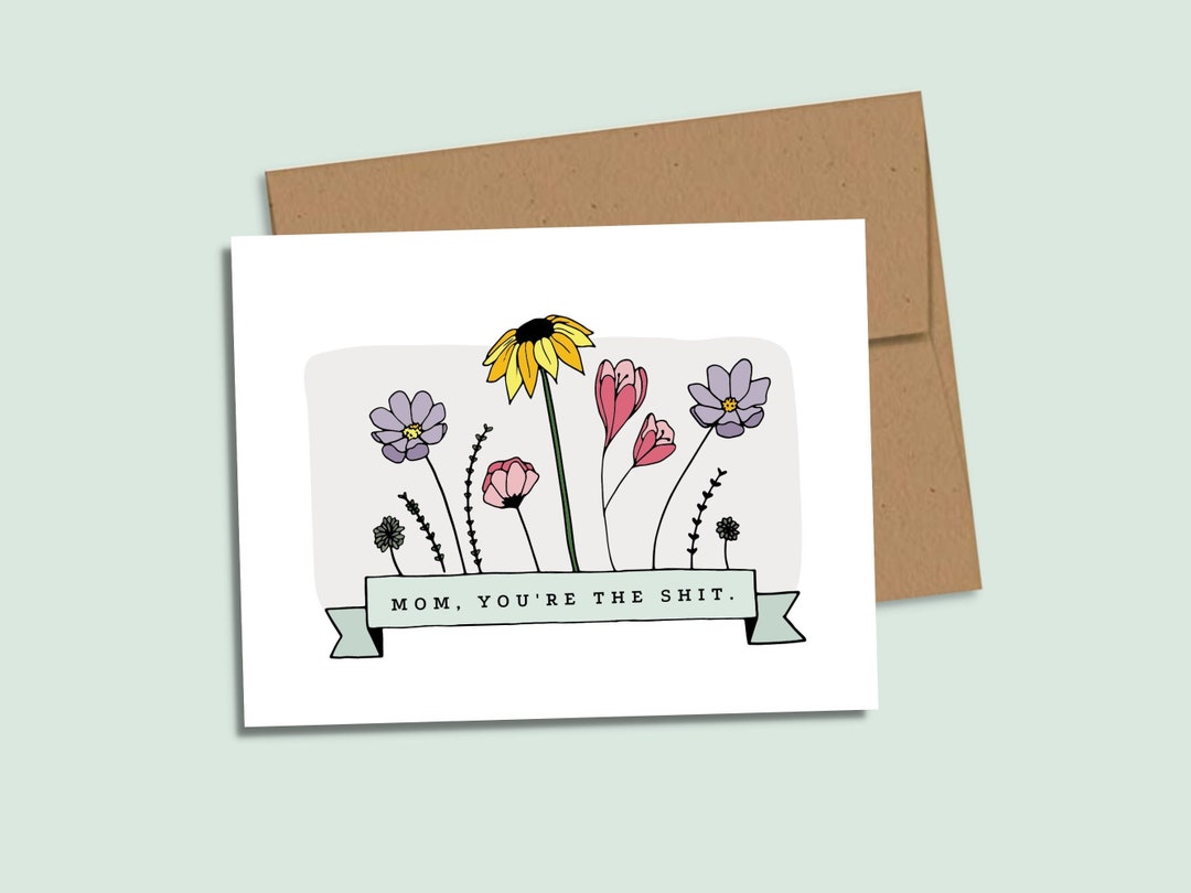 Funny Mom Birthday Card: Snarky Floral Mother's Day Card - Etsy