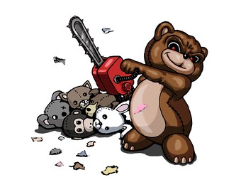 cute evil teddy bear