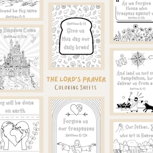 The Lord&#39;s Prayer Coloring Sheets