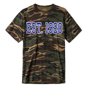 EST. 1920 Camiseta de manga curta da irmandade - Camiseta com letras gregas para membros da Divine 9, camiseta de homenagem à irmandade orgulhosa