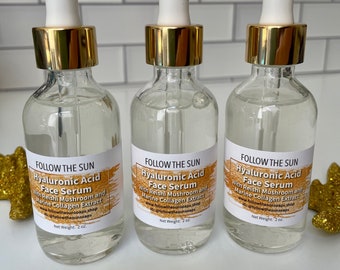Hyaluronic Acid Face Serum With Reishi Mushroom and Marine Collagen Extract