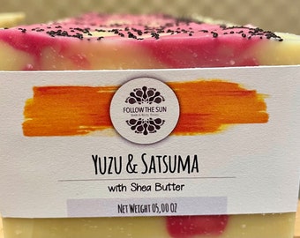 Yuzu & Satsuma Handmade Soap Bar – Fresh Citrus Bath Bar, Self-Care Gift for an Energizing Start
