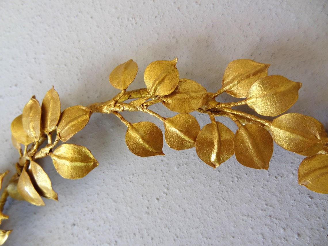Gold Kopf Kranz gold Blätter Kranz griechische Göttin Kranz Etsy