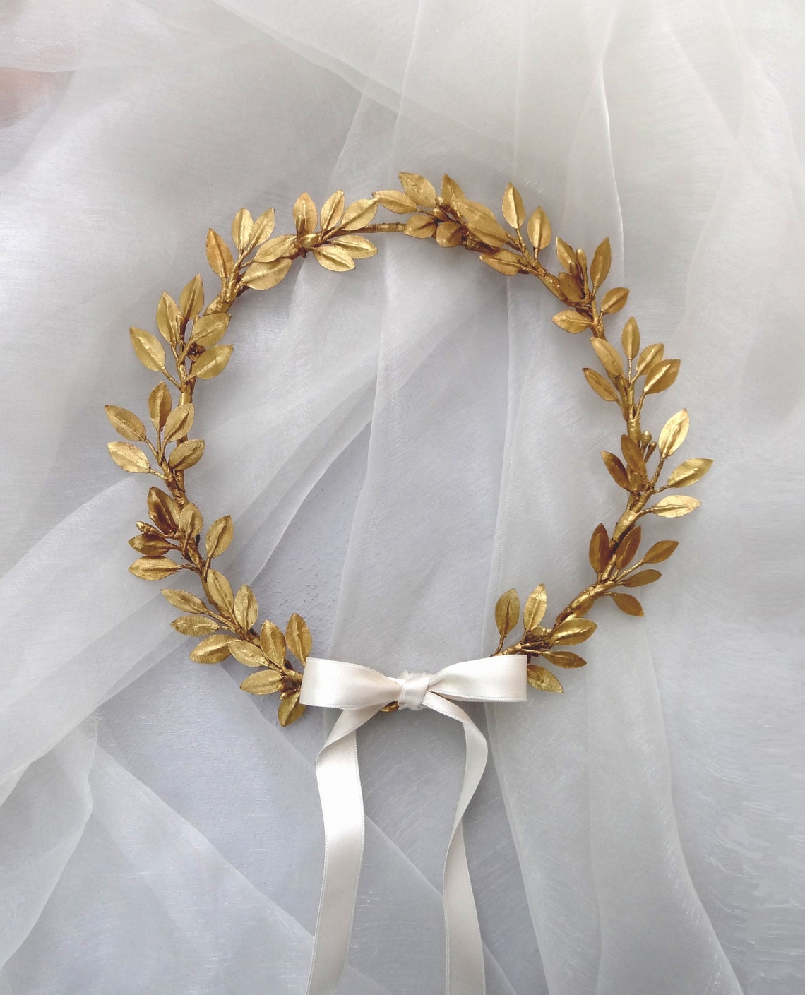Gold Head Wreath Gold Leaves Wreath Greek Goddess Wreath Etsy UK