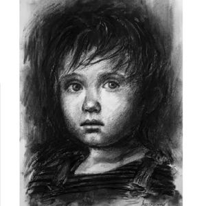 Charcoal portrait from photo, original charcoal sketch from photo, personalised portrait, charcoal drawing from photo