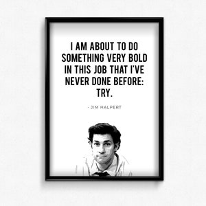 Jim Halpert Quote, the Office TV Show, Printable Wall Art